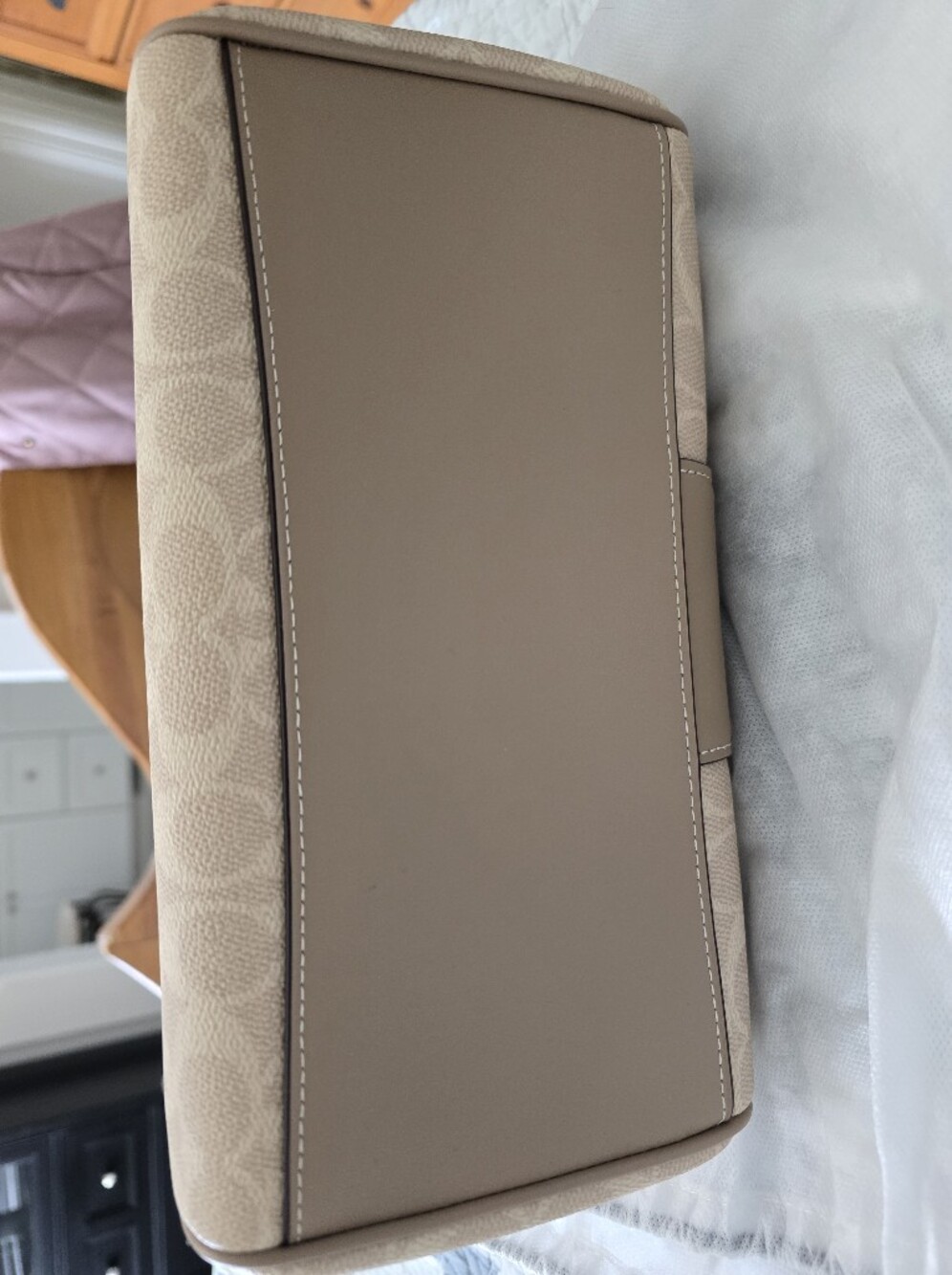 Coach Rowan Satchel Model CW376 Sand/Taupe Zip Top. NWT. - Picture 12 of 13